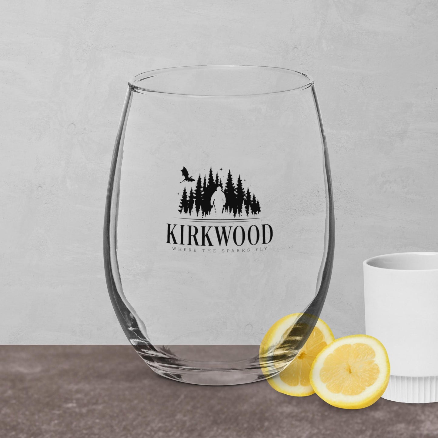 Stemless wine glass